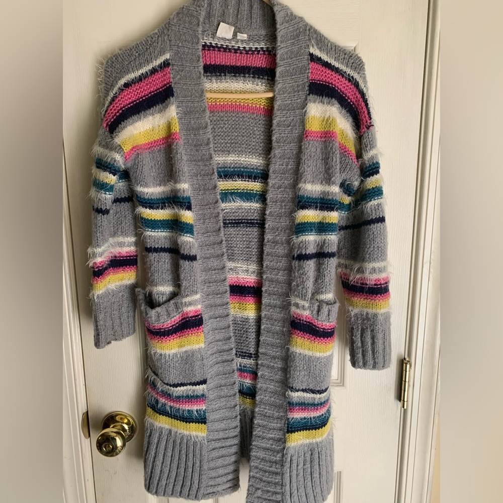 Gap Kids rainbow cardigan, size 8